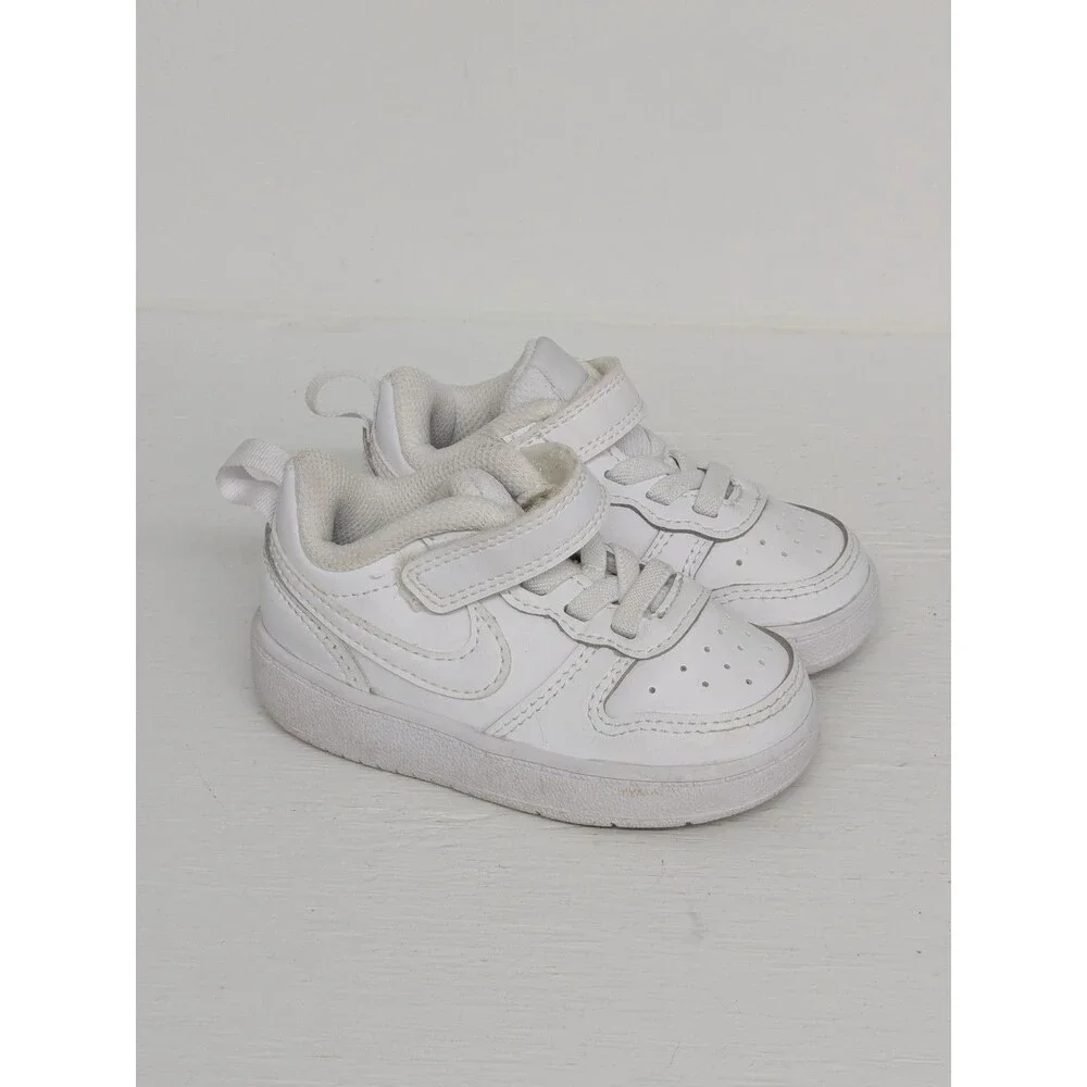 NIKE AIR FORCE 1 LOW RISE WHITE/WHITE SNEAKERS SHOES UNISEX  SIZE 5C TODDLER